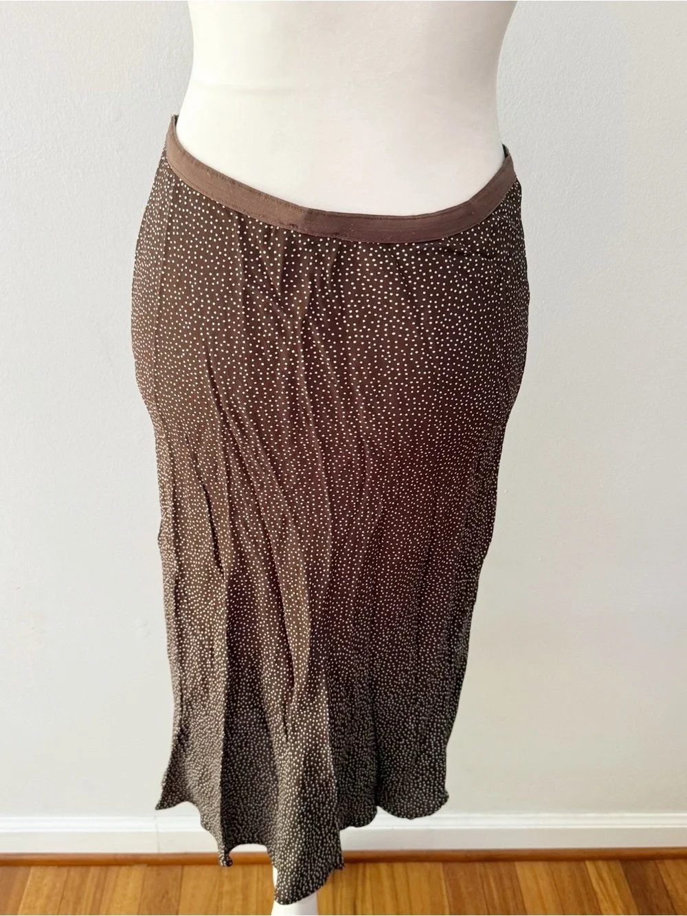 Vintage Women Y2K Polka Dot Midi Skirt Medium Feminine Romance Retro Summer